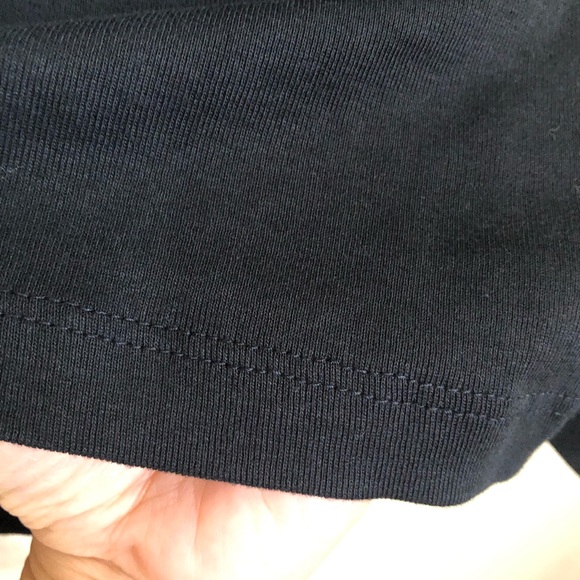 TEX by MAXAZRIA Black V-Neck Long Sleeve T-Shirt Knit Top Soft - Picture 7 of 10